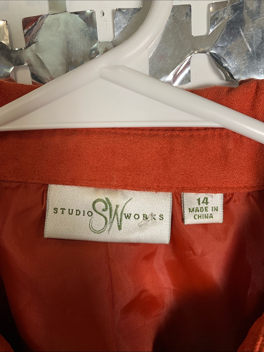 Studio Works Rust Orange Button-Front Utility Jacket - Picture 2 of 5